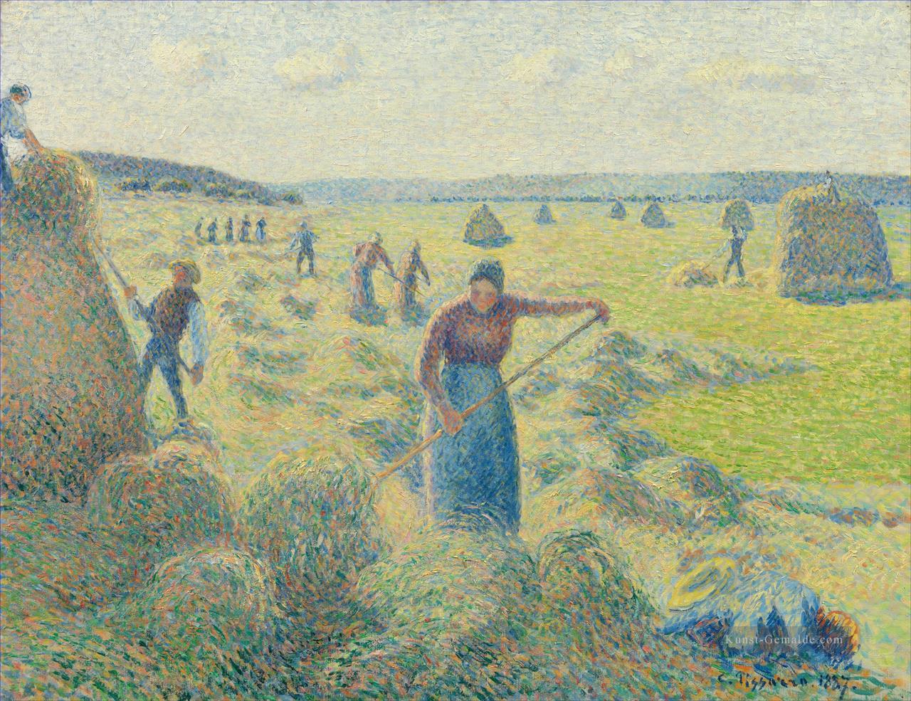 die Ernte von Heu in eragny 1887 Camille Pissarro Ölgemälde
